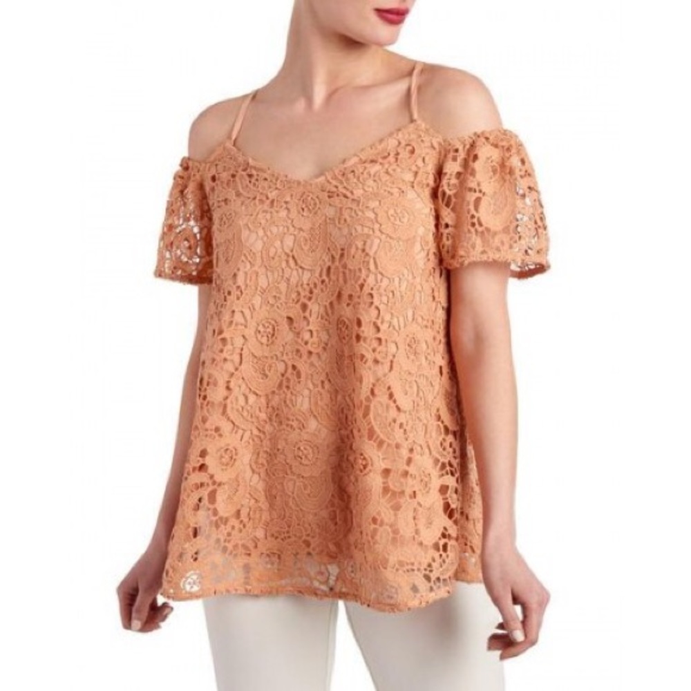 🍑NWT Cristina peach off the shoulder top